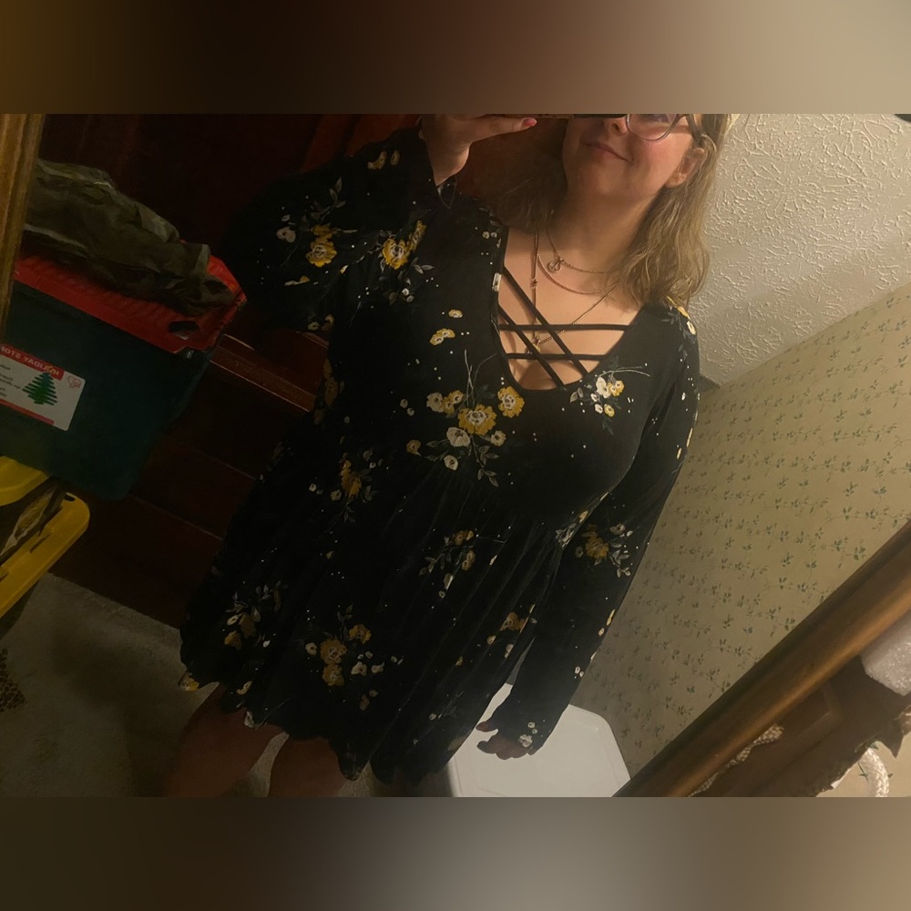 Torrid Black Floral Blouse - Picture 12 of 14
